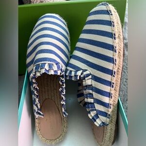 Kate Spade Laila Striped Canvas Espadrille Flats